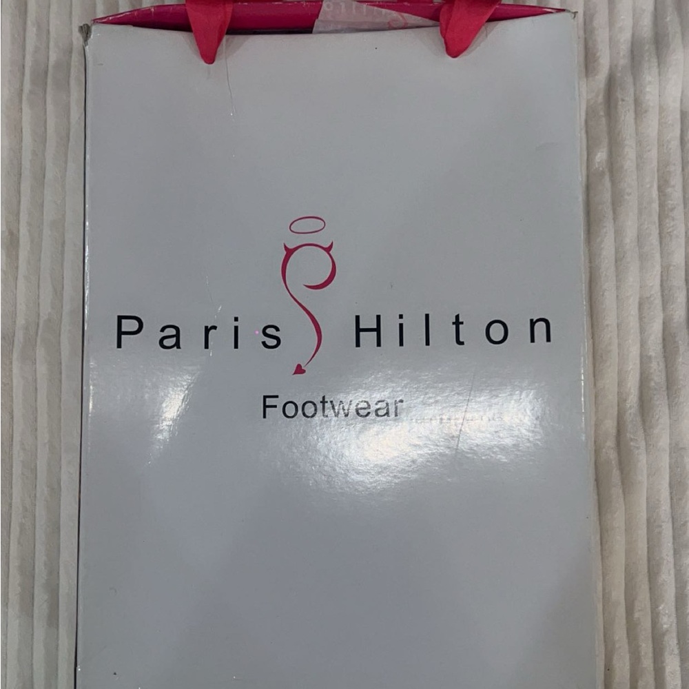 Paris Hilton Satin Navy Heels